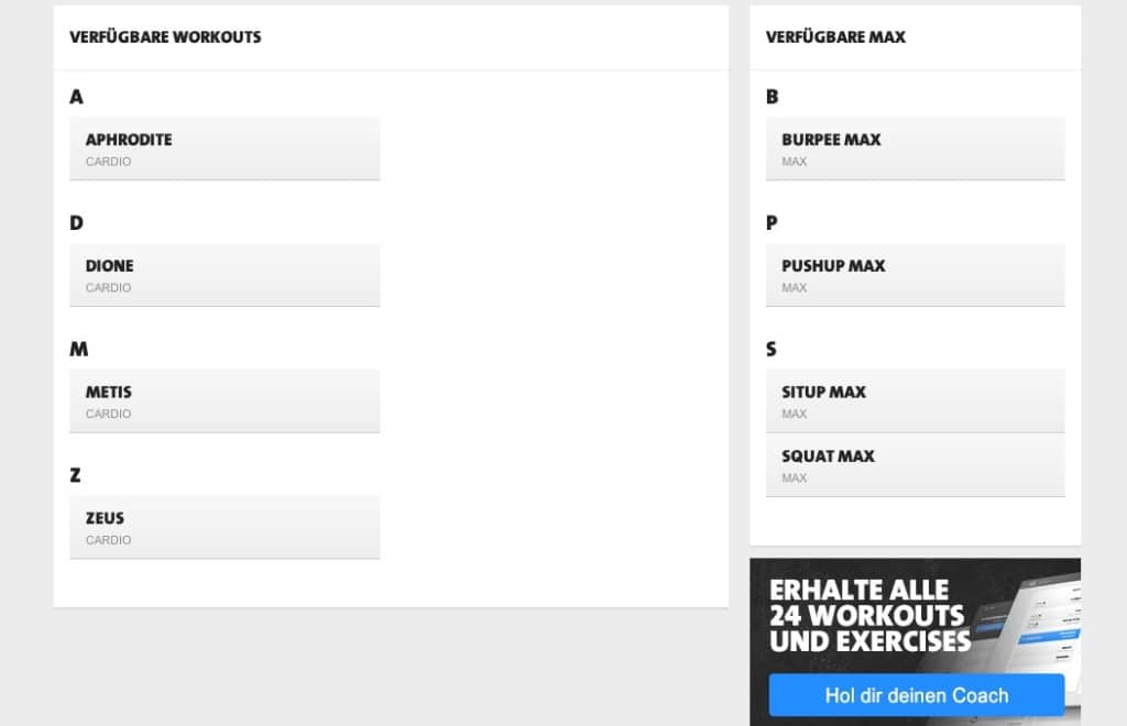 kostenlose freeletics workouts