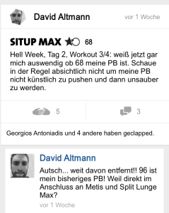 freeletics hell week tag 2 situp max