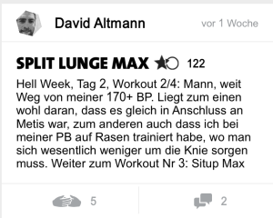 freeletics hell week tag 2 split lunge max