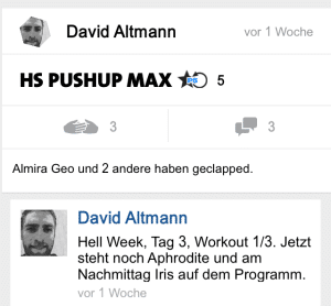 freeletics hell week tag 3 hs pushup max