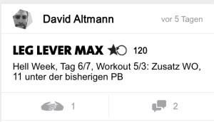 freeletics hell week tag 6 leg lever max