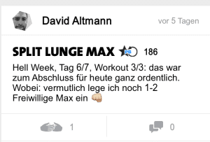 freeletics hell week tag 6 split lunge max